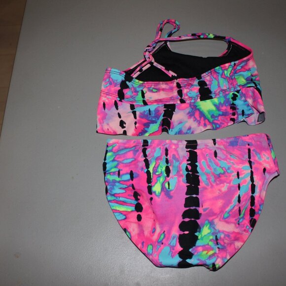 Multi Color 2 Pcs Justice Bikini Swimsuit Size 10 - Picture 5 of 15
